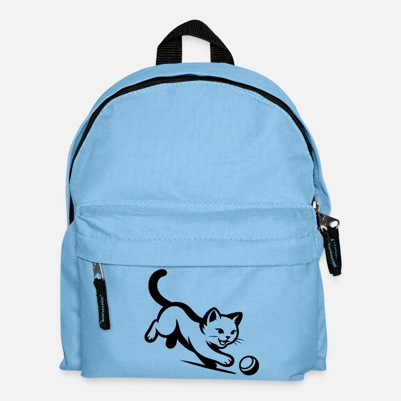 Chat - Sac à dos Enfant - bleu clair