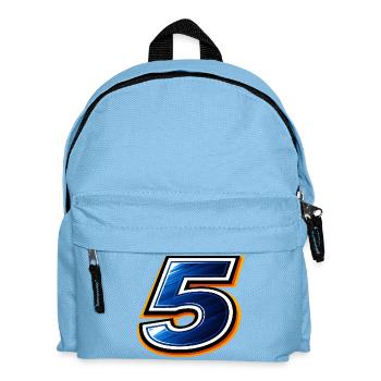 Maillot de football numéro 5 design sportif - Sac à dos Enfant - bleu clair - Devant
