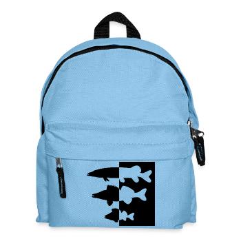 Hecht-Zander-Barsch - Kinder Rucksack - Hellblau - Vorne