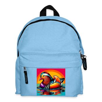 Mandarin duck - Kids' Backpack - light blue - Front