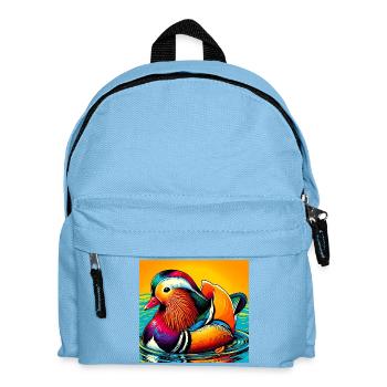 Mandarin duck - Kids' Backpack - light blue - Front