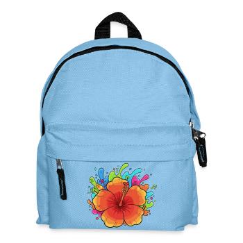 Hibiscus Splash Couleurs tropicales - Sac à dos Enfant - bleu clair - Devant