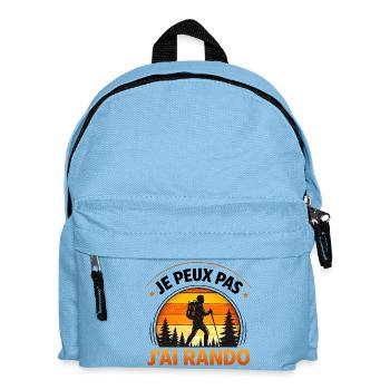 Je peux pas j’ai rando humour randonnée trek - Sac à dos Enfant - bleu clair - Devant