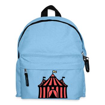 Zirkuszelt Manege Zirkus Bunt - Kinder Rucksack - Hellblau - Vorne