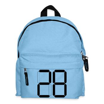 NUMBER 28 Twenty-Eight Gift Digital - Kids' Backpack - light blue - Front