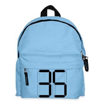NUMMER 35 Fünfunddreißig Geschenk Digital - Kinder Rucksack - Hellblau - Vorne