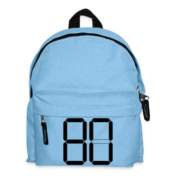 NUMMER 80 Achtzig Geschenk Digital - Kinder Rucksack - Hellblau - Vorne