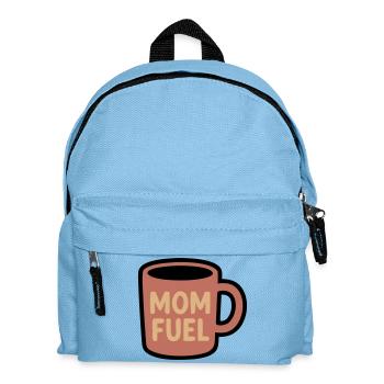 Mom Fuel Kaffee Tasse Mama - Kinder Rucksack - Hellblau - Vorne