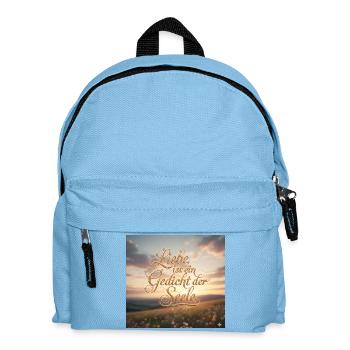 Liebe ist Gedicht der Seele - Kinder Rucksack - Hellblau - Vorne