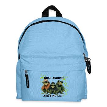 Frog Trio Streetwear - Kids' Backpack - light blue - Front
