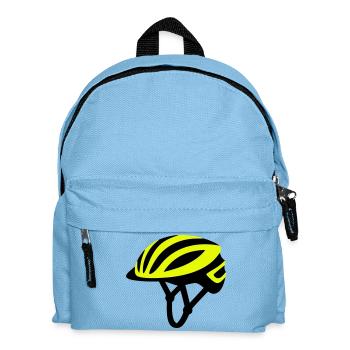 Yellow Bicycle Helmet Graphic - Kids' Backpack - light blue - Front