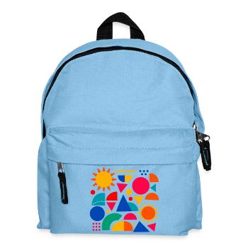 Geometric colour explosion: sunny shapes - Kids' Backpack - light blue - Front