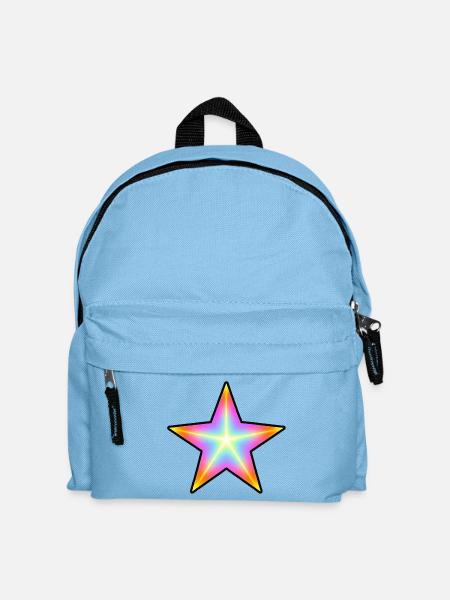 Regenbogenstern - Kinder Rucksack - Hellblau