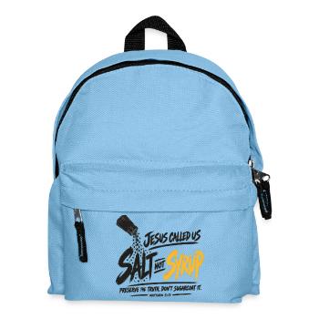 Graffiti-Skript-Burst-Logo - Kinder Rucksack - Hellblau - Vorne