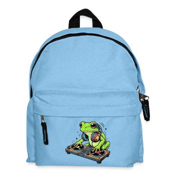 DJ Frosch - Kinder Rucksack - Hellblau - Vorne