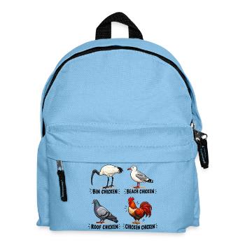 Funny Bin Huhn Australischer Ibis Vogelliebhaber Kunst - Kinder Rucksack - Hellblau - Vorne