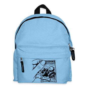 Addiction Dog Love Doggie – Ballpfotenbeutel - Kinder Rucksack - Hellblau - Vorne