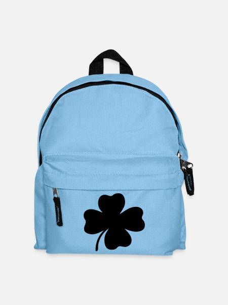 Vierblättriges Kleeblatt - Kinder Rucksack - Hellblau
