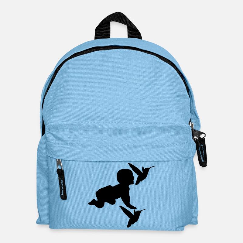 Baby Birds Vögel Kind Geburt Eltern Geschenk - Kinder Rucksack - Hellblau