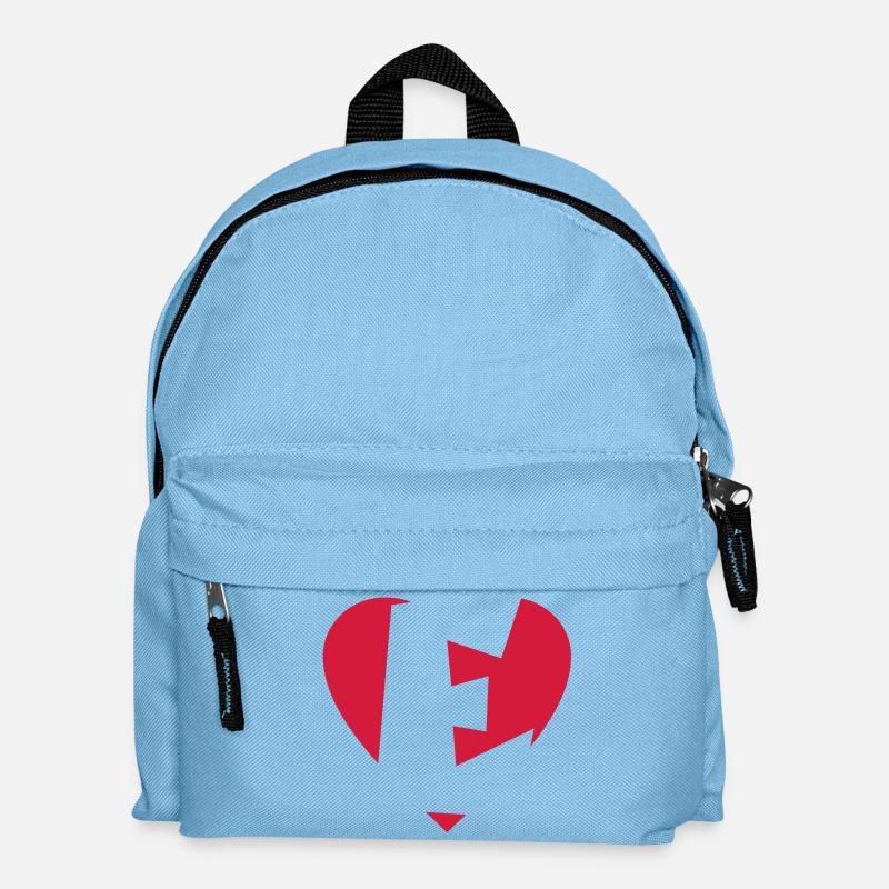 Heart E - I love E - Kids' Backpack - light blue