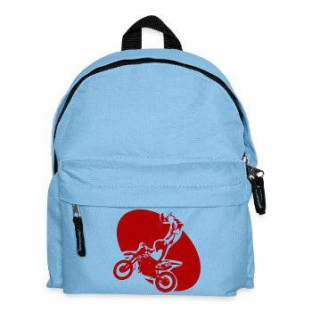Red Motorcycle Motorcycling - Kids' Backpack - light blue - Front