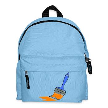 Pinceau artistique appliqué - Sac à dos Enfant - bleu clair - Devant