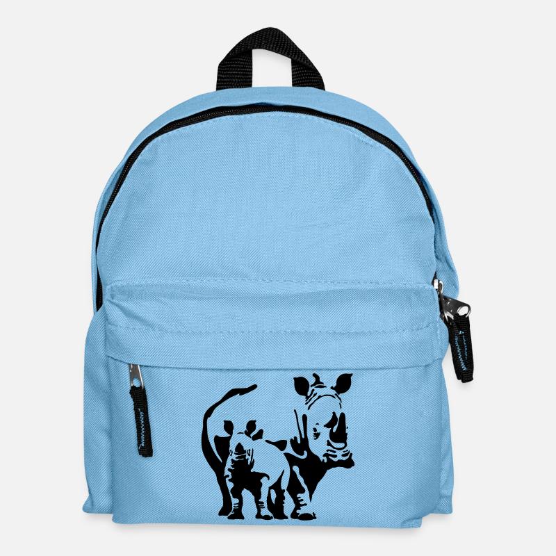 Nashorn - Kinder Rucksack - Hellblau