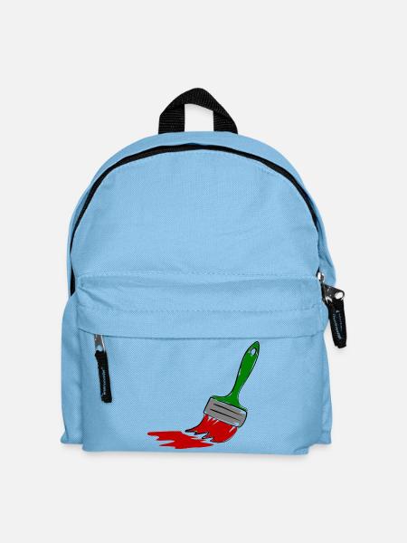 Maler Pinsel - Kinder Rucksack - Hellblau