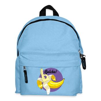 Banana troll meme - Kids' Backpack - light blue - Front