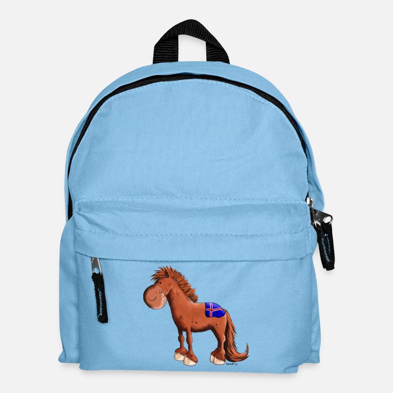 Isländer mit Fahne - Kinder Rucksack - Hellblau