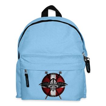 Wikinger Viking Dänemark Flagge Raben Design - Kinder Rucksack - Hellblau - Vorne