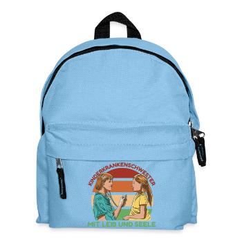 Kinderkrankenschwester mit Leib und Seele - Kinder Rucksack - Hellblau - Vorne