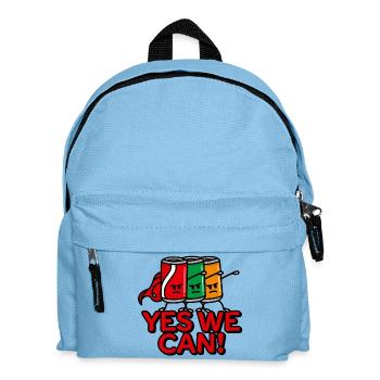 Yes we can superhero team building beverage cans - Kids' Backpack - light blue - Front