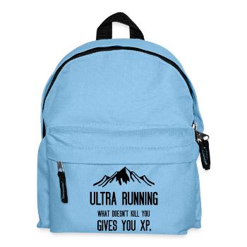 Ultra Running - What Doesn't Kill You Gives You XP - Kids' Backpack - light blue - Front