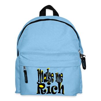 Mach mich reich - Kinder Rucksack - Hellblau - Vorne