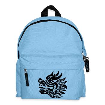 Tête de dragon chinois (noir) - Sac à dos Enfant - bleu clair - Devant