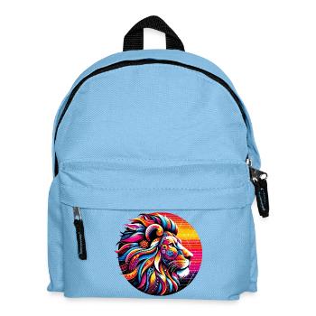 Löwe - Kinder Rucksack - Hellblau - Vorne