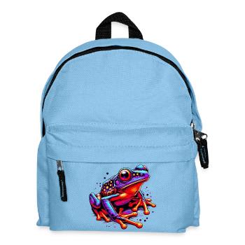 Frosch - Kinder Rucksack - Hellblau - Vorne