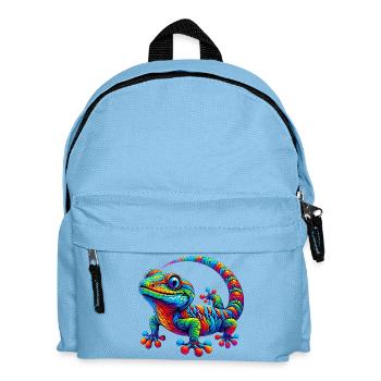 Gecko - Kinder Rucksack - Hellblau - Vorne