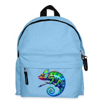 Chamäleon - Kinder Rucksack - Hellblau - Vorne