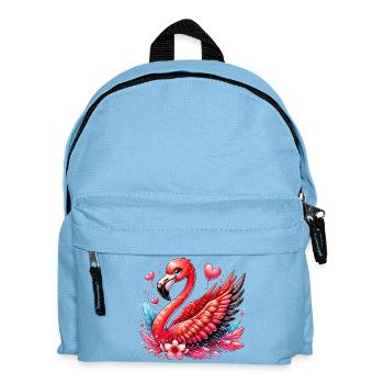Flamingo - Kinder Rucksack - Hellblau - Vorne