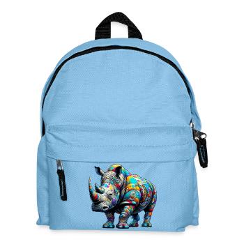 Nashorn - Kinder Rucksack - Hellblau - Vorne