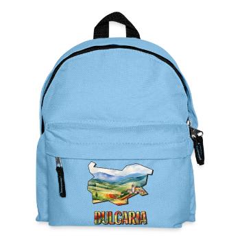 Aquarell Landkarte Bulgarien - Kinder Rucksack - Hellblau - Vorne