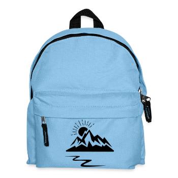 Berg-Logo - Kinder Rucksack - Hellblau - Vorne