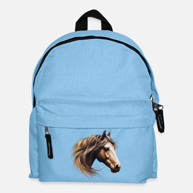 Cheval - Sac à dos Enfant - bleu clair