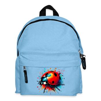 Marienkäfer - Kinder Rucksack - Hellblau - Vorne