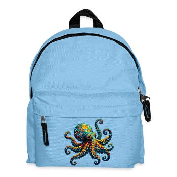 Octopus van Gogh - Kids' Backpack - light blue - Front