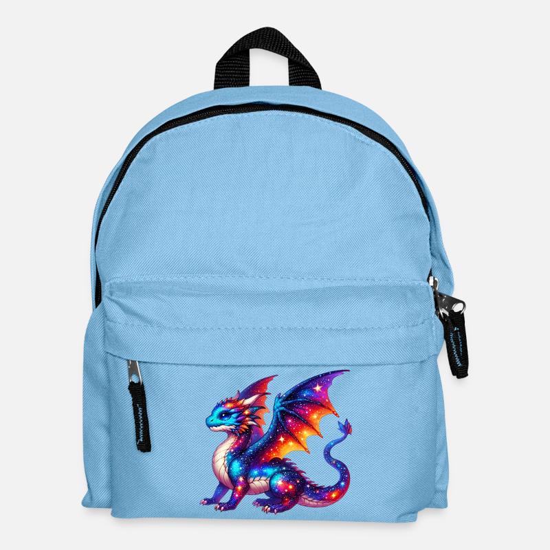Drache - Kinder Rucksack - Hellblau