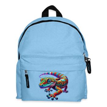 Gecko - Kinder Rucksack - Hellblau - Vorne