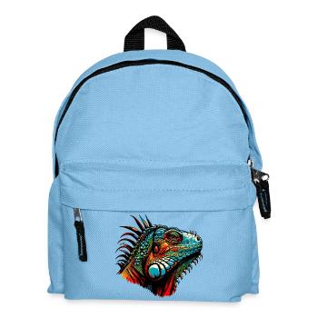 Iguana - Kids' Backpack - light blue - Front